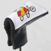 Pedicab Rickshaw Cartoon Illustration Golf Headcover (3/4 Vorderseite)