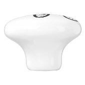 Pedicab Rickshaw Cartoon Illustration Keramikknauf (Seitenansicht)