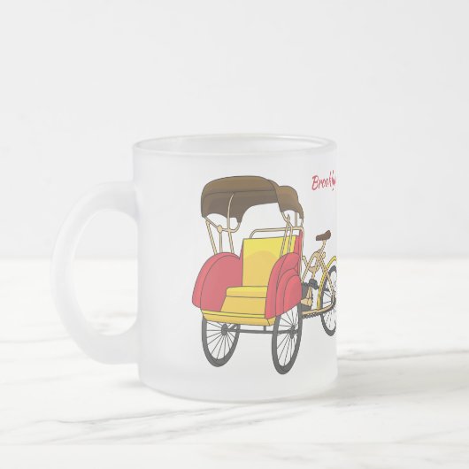 Pedicab Rickshaw Cartoon Illustration Mattglastasse (Links)