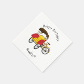 Pedicab Rickshaw Cartoon Illustration Serviette (Ecke)