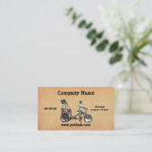 Pedicab Vintage Papiergeschäfts-Karte Visitenkarte (Stehend Vorderseite)