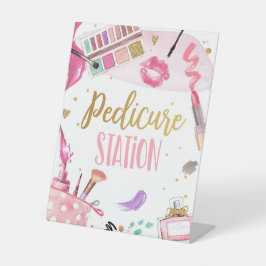 Pedication Station Wellness-Center Party Makeup Gl Sockelschild