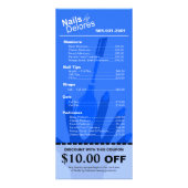 PEDICURE Coupon Menü blau (Hinten)