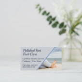 Pedicure Foot Care Beach Feet Visitenkarte (Stehend Vorderseite)