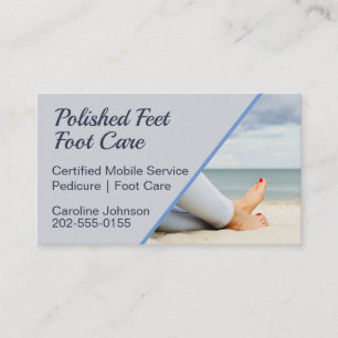 Pedicure Foot Care Beach Feet Visitenkarte