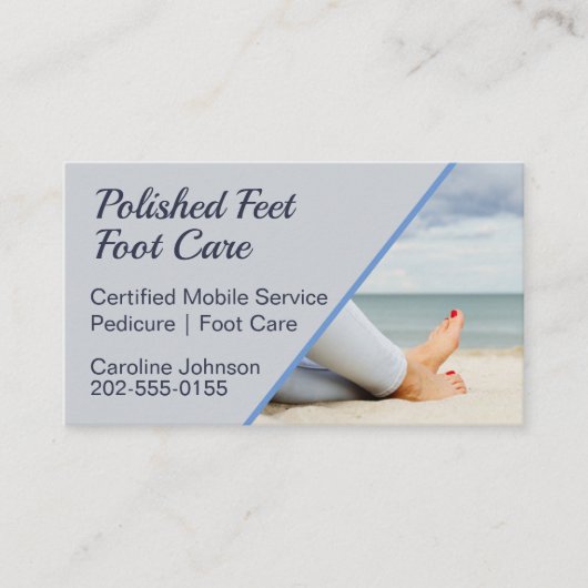 Pedicure Foot Care Beach Feet Visitenkarte (Vorderseite)
