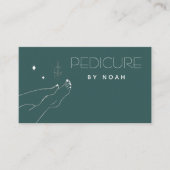 Pedicure Hübsche Niedliche Füße Elegante Nail Poln Visitenkarte (Vorderseite)