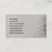 Pedicure Nail Design Gray Glitzer Dusts Visitenkarte (Rückseite)