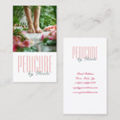 Pedicure Nail Peducurist Feet Wellness-Center Rose Visitenkarte (Vorne/Hinten)