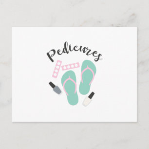 Pedicure Nail Salon Flip Flops Postkarte