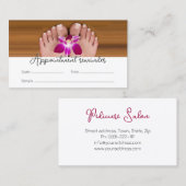 Pedicure Nail Salon Nächster Besuch Erinnerung Kar Visitenkarte (Vorne/Hinten)