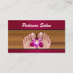 Pedicure Nail Salon Pink Blume Business Card Visitenkarte