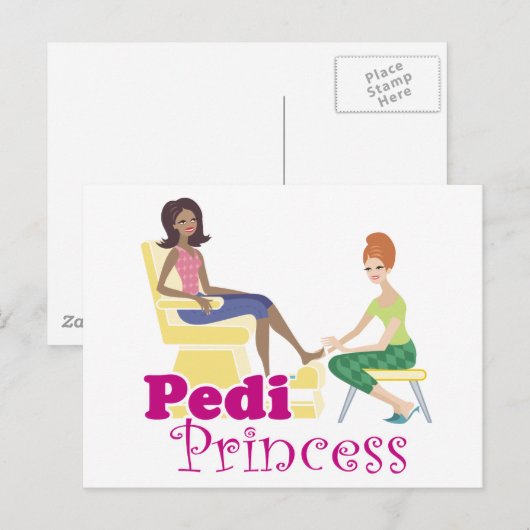 Pedicure Princess Postkarte (Vorne/Hinten)