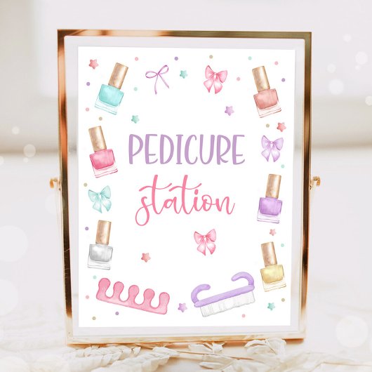 Pedicure Station Mani-Pedi Party Manicure Spa Girl Poster