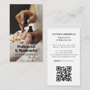 Pedicurist Foto QR Code Business Card Visitenkarte