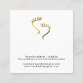 Pediküre Chiropodist Foot Care Quadratische Visitenkarte (Rückseite)