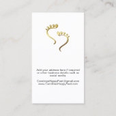 Pediküre Foot Care Chiropodist Podiatrist Visitenkarte (Rückseite)