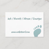 Pediküre Fusspflege Visitenkarte (Rückseite)