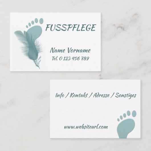 Pediküre Fusspflege Visitenkarte (Vorne/Hinten)