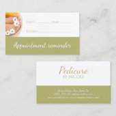 Pediküre Nail Pedicurist Nächster Besuch Erinnerun Visitenkarte (Vorne/Hinten)