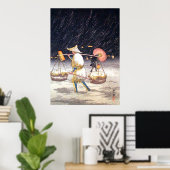 Pedler in der Snowy Night Shotei Takahashi Poster (Heimbüro)