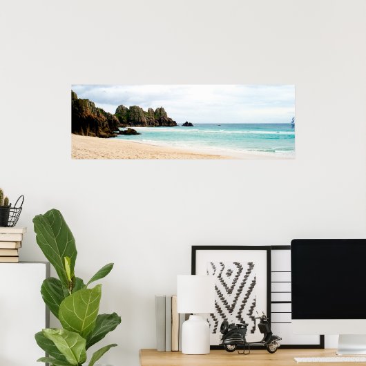 Pedn Vounder, Cornwall Beach Poster (Heimbüro)