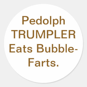 Pedolph Trumpler isst Fürze Hankamer Artjunkhaus Runder Aufkleber