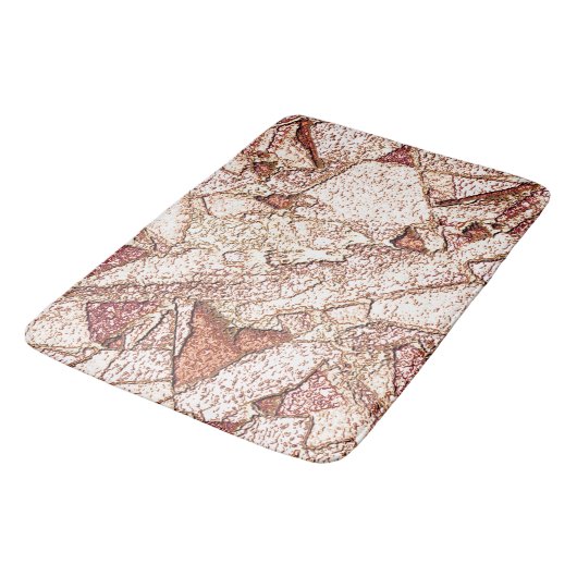 Pedra áspera em marrom claro cremoso badematte (Schrägansicht)