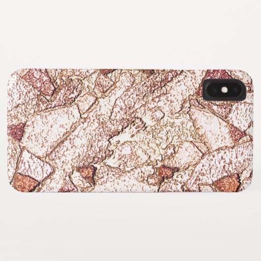 Pedra áspera em marrom claro cremoso Case-Mate iPhone hülle (Rückseite (Horizontal))