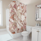 Pedra áspera em marrom claro cremoso duschvorhang (Beispiel)