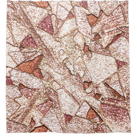 Pedra áspera em marrom claro cremoso duschvorhang (Vorderseite)