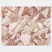 Pedra áspera em marrom claro cremoso fleecedecke (Vorderseite (Horizontal))