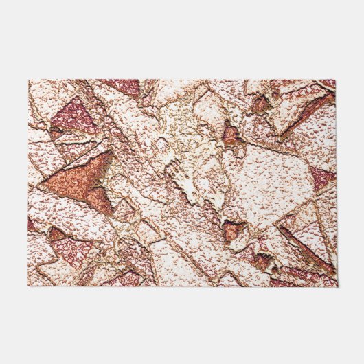 Pedra áspera em marrom claro cremoso fußmatte (Vorderseite)