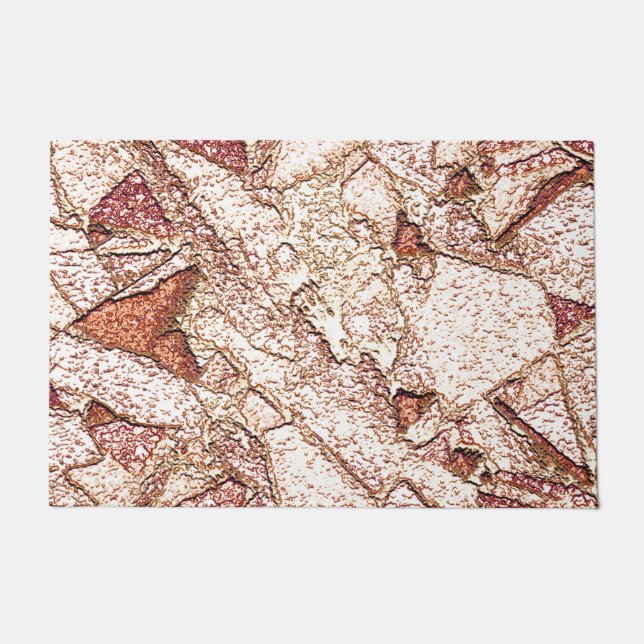 Pedra áspera em marrom claro cremoso fußmatte (Vorderseite)