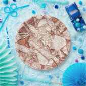 Pedra áspera em marrom claro cremoso pappteller (Party)