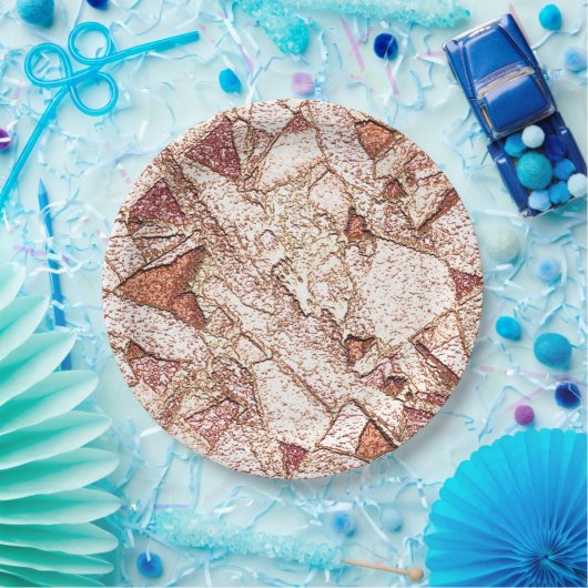 Pedra áspera em marrom claro cremoso pappteller (Party)