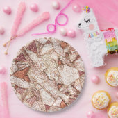 Pedra áspera em marrom claro cremoso pappteller (Party)