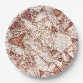 Pedra áspera em marrom claro cremoso pappteller (Vorderseite)