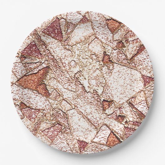 Pedra áspera em marrom claro cremoso pappteller (Vorderseite)