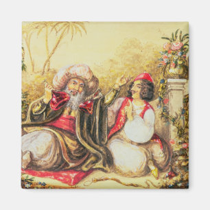 Pedrillo, der Osmin mit Getränk ausübt Magnet