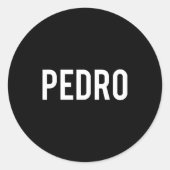 Pedro - Cool New Funny Name Fan Gift Tee  Runder Aufkleber (Vorderseite)