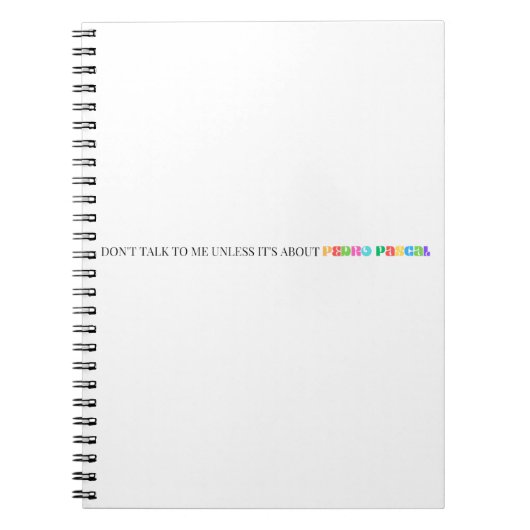 Pedro Pascal Funny Rainbow Notebook Journal Notizblock (Vorderseite)
