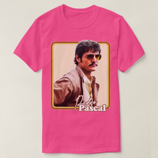 Pedro Pascal Retro Fan Artwork 1 T-Shirt (Design vorne)