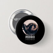 Pedro Racoon Dance Populäre Internet Meme Mapache  Button (Vorne & Hinten)