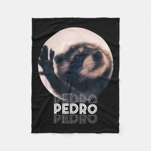 Pedro Racoon Dance Populäre Internet Meme Mapache  Fleecedecke (Vorderseite)