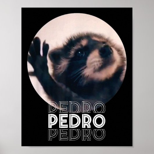 Pedro Racoon Dance Populäre Internet Meme Mapache Poster (Vorne)