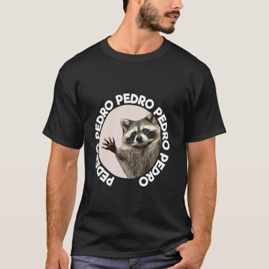 Pedro Racoon Funny Animal Niedlich Design Fun Tanz T-Shirt (Vorderseite)