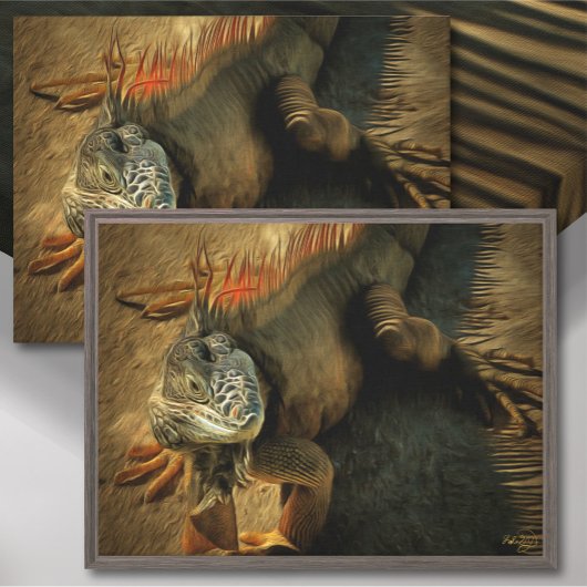 Pedro the Iguana 0768 Art Leinwanddruck