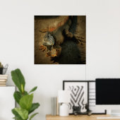Pedro the Iguana 0768 Art Print Poster (Heimbüro)