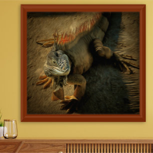 Pedro the Iguana 0768 Art Print Poster